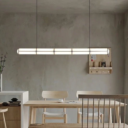 Cylindrical Hanging Chandelier Perfect for Dining Room & Kitchen Islands