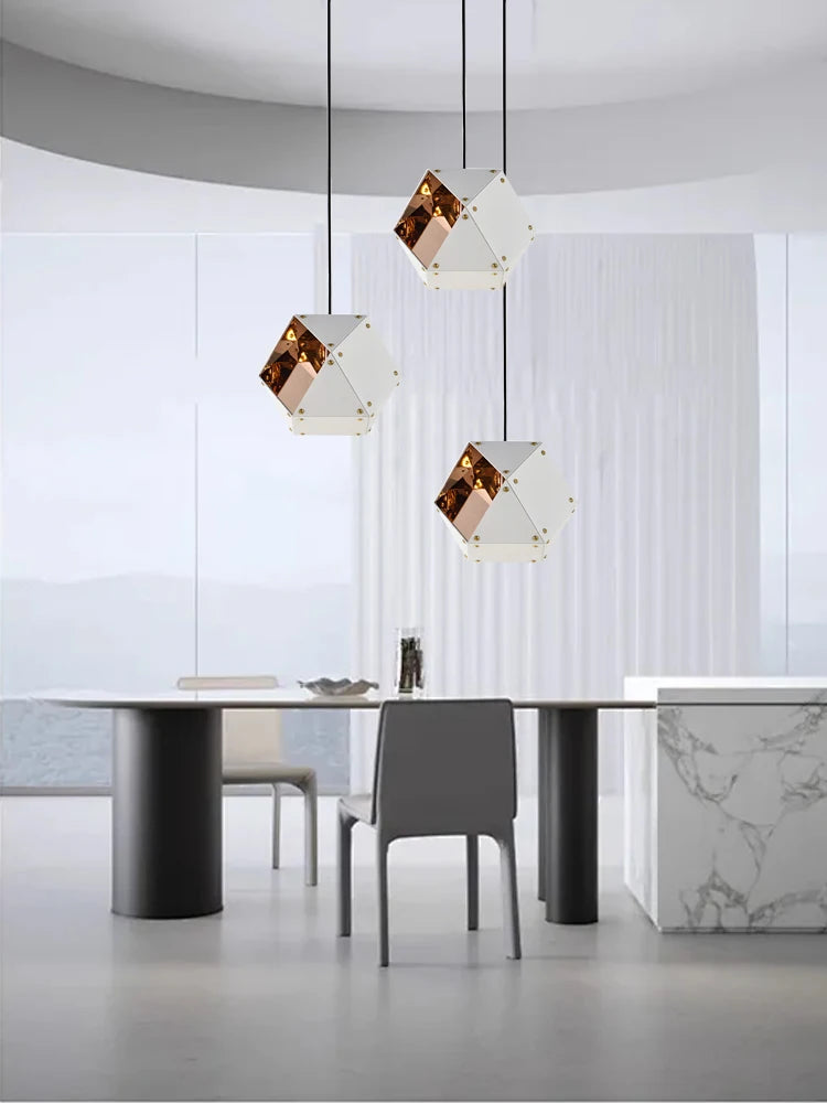 Ceiling Chandelier Stainless Steel Modern Hanging Lamp for Dining & Living Spaces
