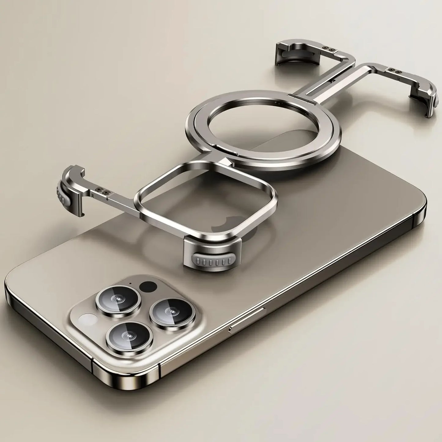 Metal Frameless Magnetic iPhone Case Alloy, Magsafe, Anti-fall for iPhone 12-15 Series