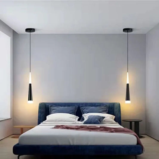 Long Hanging Nordic LED Pendant Lamp Perfect Ambient Lighting for Any Space