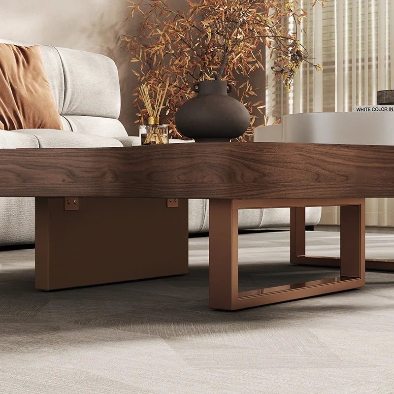 Italian Style Coffee Table – Simple Rectangle Nordic Modern Center Table for Living Rooms