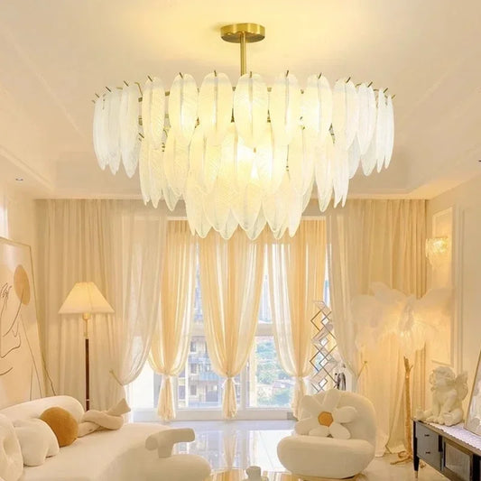 Glamorous Gold Crystal Chandelier for Living & Dining Rooms