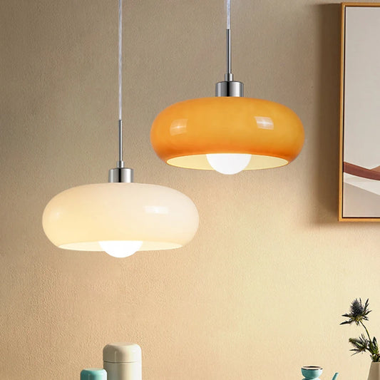 Orange & White Glass Pendant Lamp for Every Room