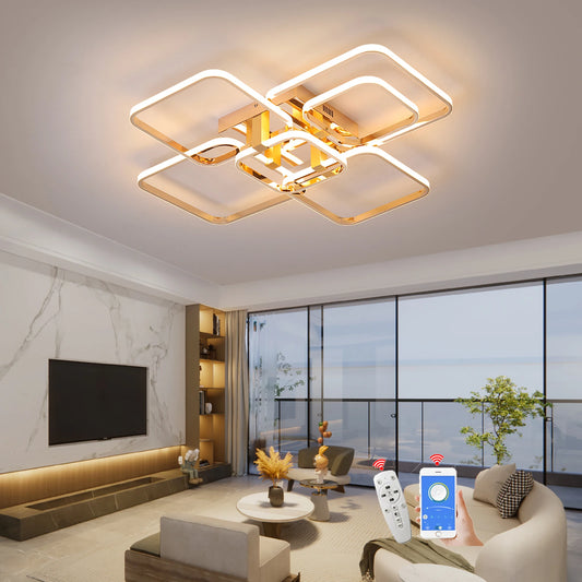 Sleek 3 6 Head LED Ceiling Light with Remote Control