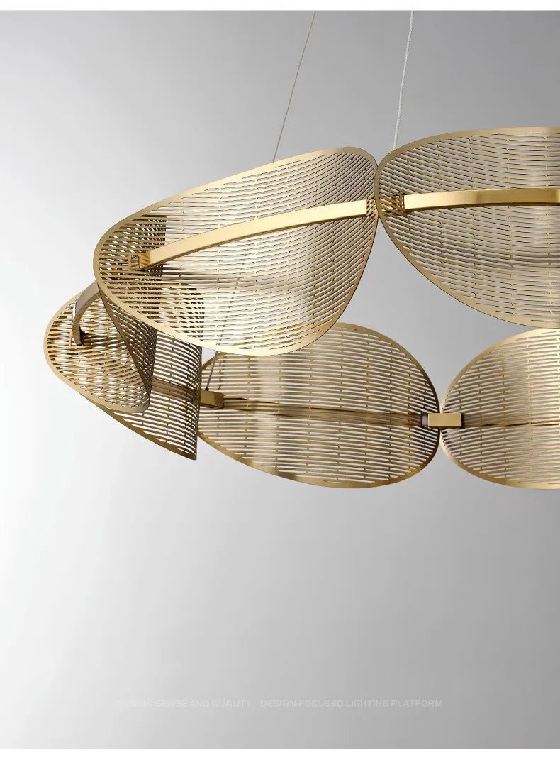 Modern Acrylic Leaf LED Chandelier For Living & Dining Rooms