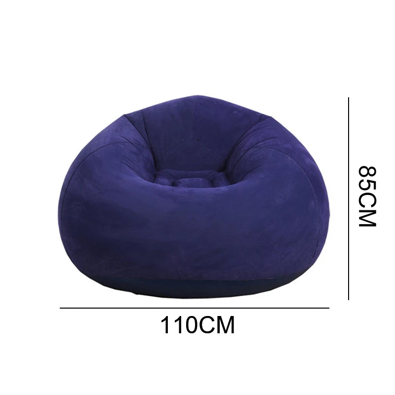 Large Lazy Inflatable Sofa Chair: Ultimate PVC Lounger & Bean Bag for Cozy Living Spaces
