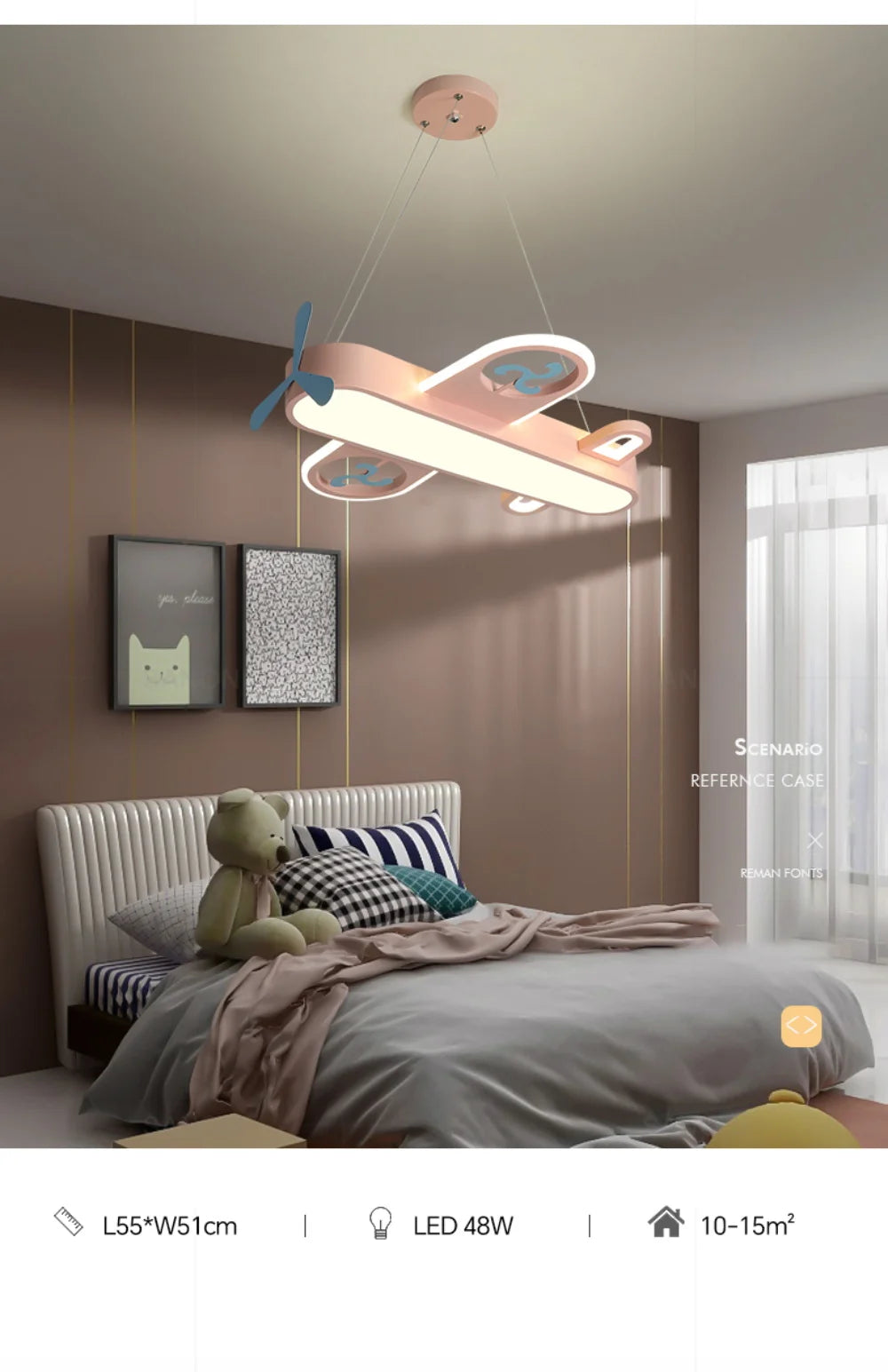 Modern LED Hanging Ceiling Lamp – Stylish Chandelier for Children's Bedrooms, Living & Dining Rooms!