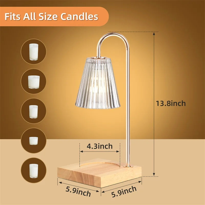 Retro Candle Warmer Table Lamp: Aromatherapy Wax Melting Lamp for Bedroom, Office & Home Décor