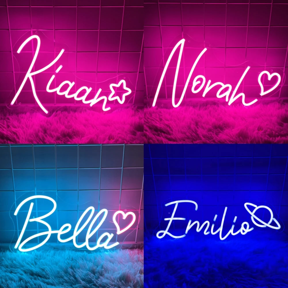 Custom Neon Name Sign - Personalized Night Lights for Unique Room Decor | Perfect Birthday & Christmas Gifts for Kids!