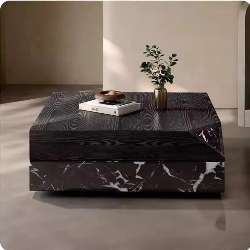 Luxury Apartment Coffee Table – 2025 Italian Minimalist Calacatta Gold Marble