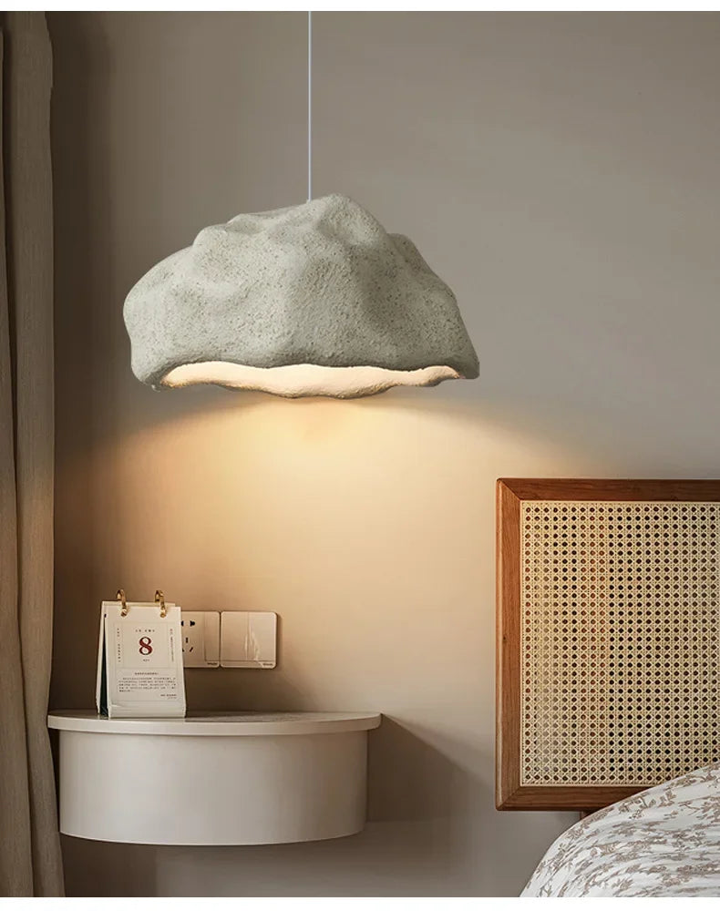 Wabi Sabi LED Pendant Lights With Minimalist Grey & White Hanging Lamps for Living Room, Modern Homes & Restaurants