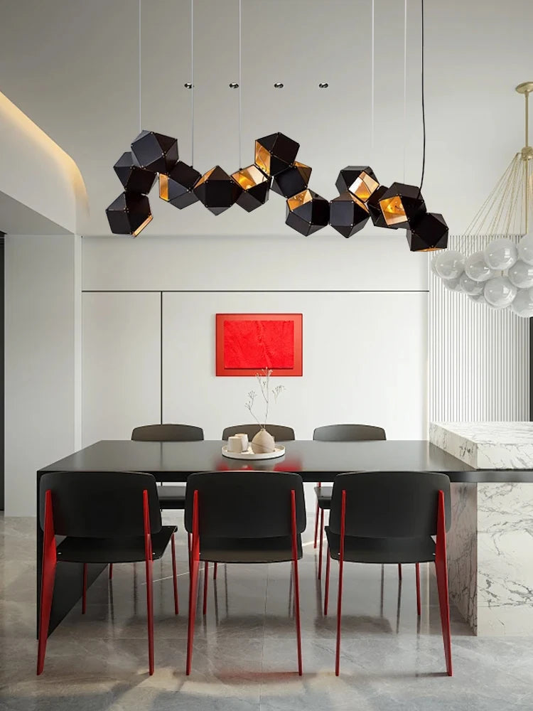 Ceiling Chandelier Stainless Steel Modern Hanging Lamp for Dining & Living Spaces