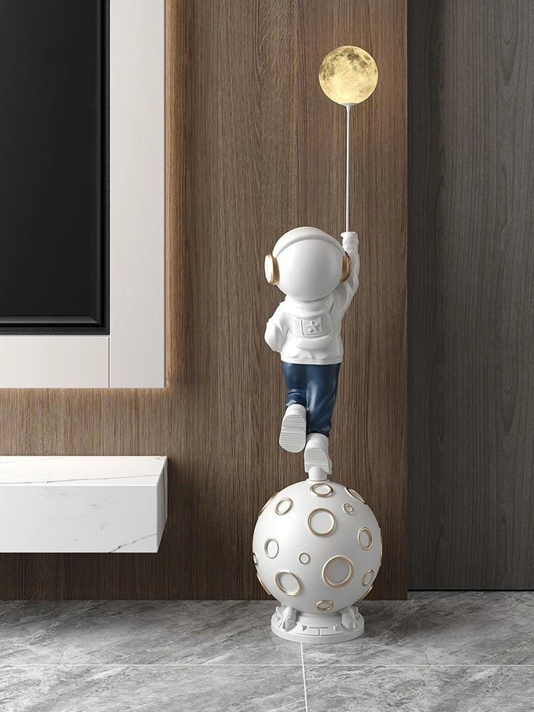 160CM Luminous Astronaut Lamp | Creative Sculpture Floor Ornament | Large Astronaut Statue for Living Room Decor