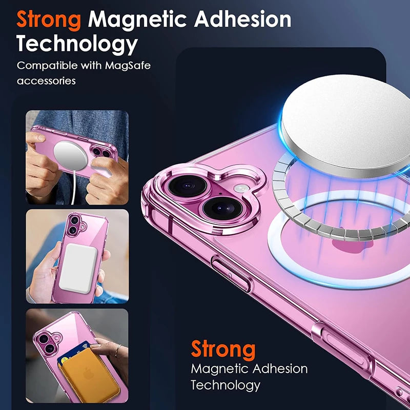 Premium MagSafe Magnetic Case for iPhone 16 Pro Max, Plus – Hybrid Protection