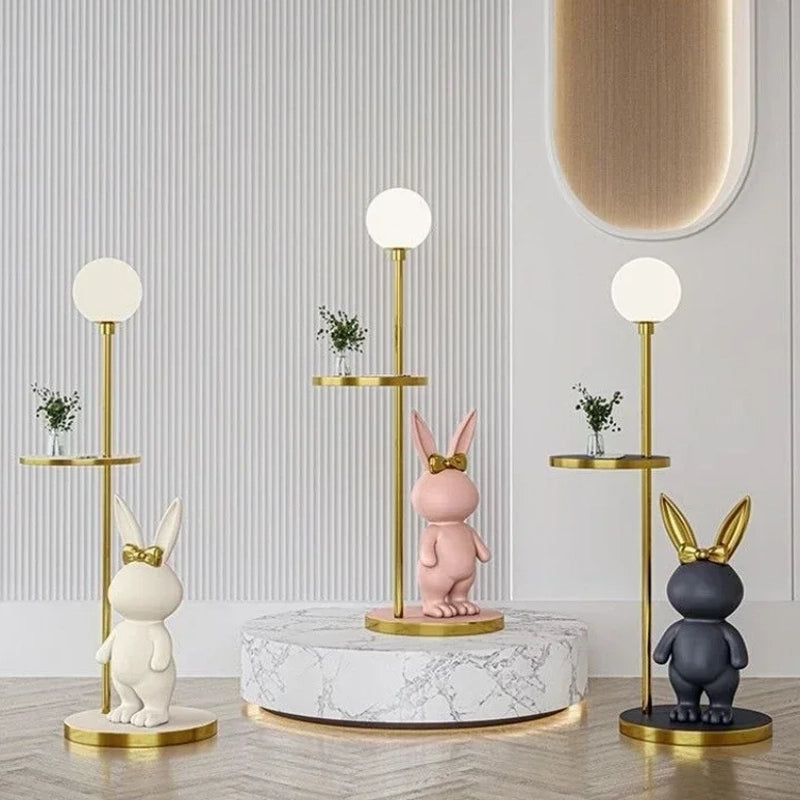 Modern Decorative Rabbit Floor Lamp LED Bedside & Room Atmosphere Light