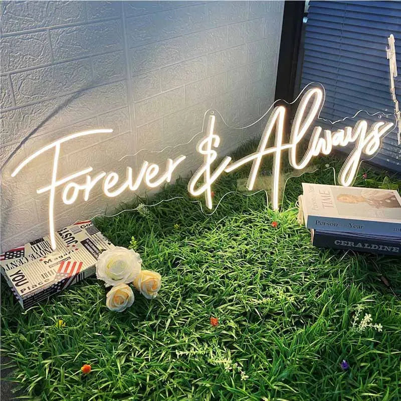 Forever & Always: Custom Neon Wedding Sign – Perfect Gift for Her & Stunning Wedding Decor!