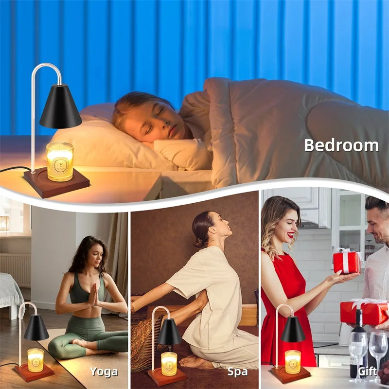 Retro Candle Warmer Table Lamp: Aromatherapy Wax Melting Lamp for Bedroom, Office & Home Décor