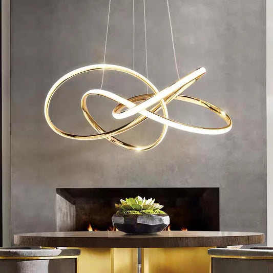 Gold Nordic LED Chandelier for Dining & Living Rooms