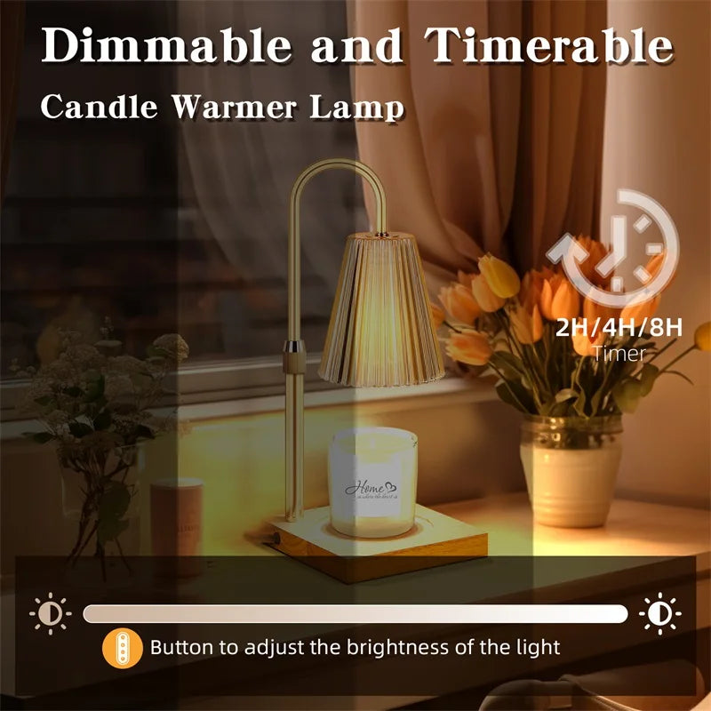 Retro Candle Warmer Table Lamp: Aromatherapy Wax Melting Lamp for Bedroom, Office & Home Décor