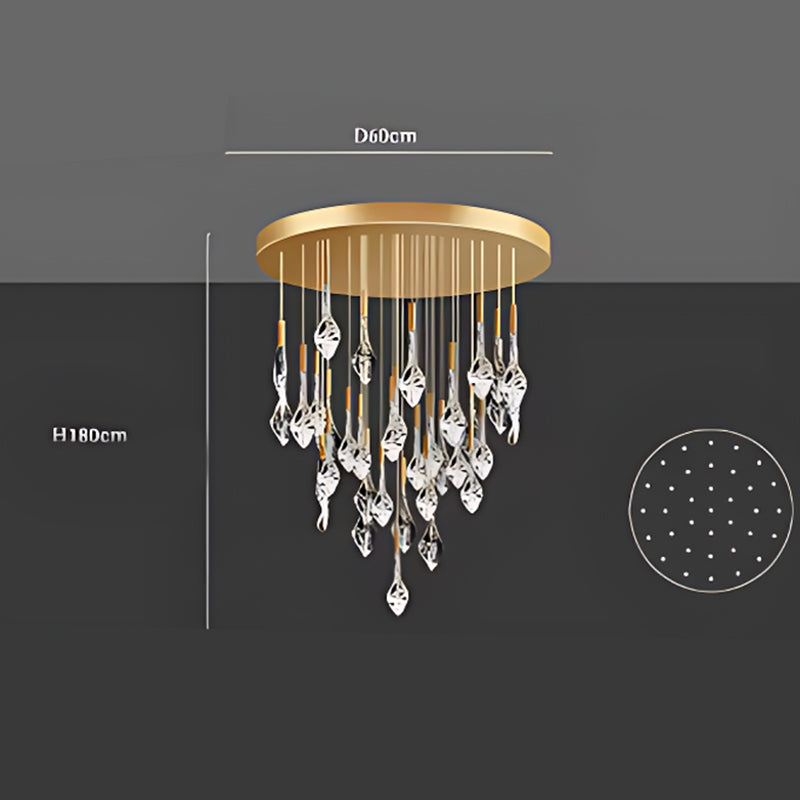 Luxury Villa & Hotel Chandelier – Customizable Glass LED Ceiling Pendant Lighting