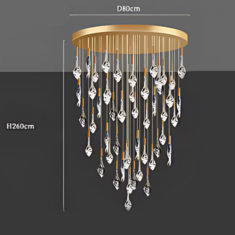 Luxury Villa & Hotel Chandelier – Customizable Glass LED Ceiling Pendant Lighting