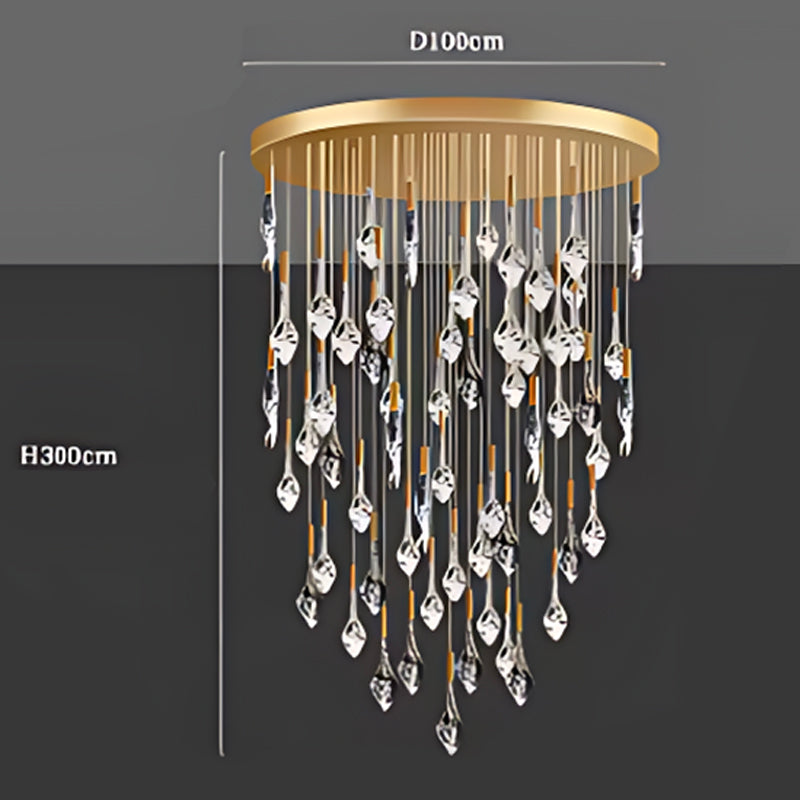 Luxury Villa & Hotel Chandelier – Customizable Glass LED Ceiling Pendant Lighting