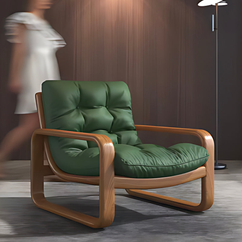 Luxury Designer Armchair Refined Scandinavian Wooden Chair for Contemporary Living Rooms