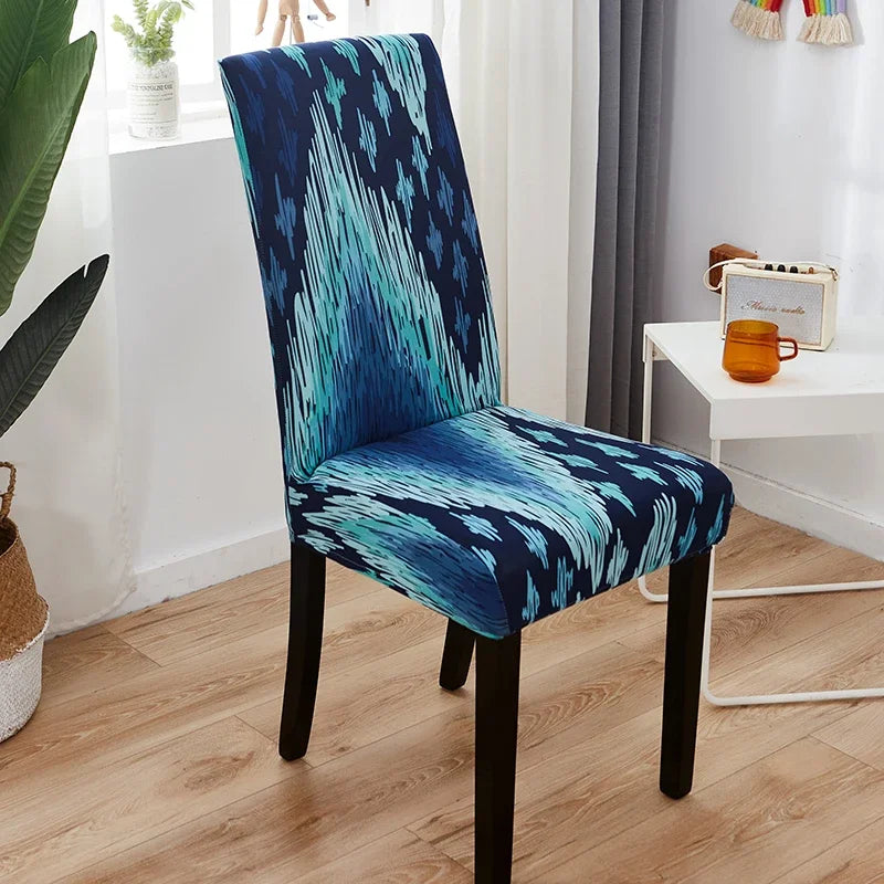 Printed Elastic Chair Covers Washable & Stylish for Home, Hotel & Office
