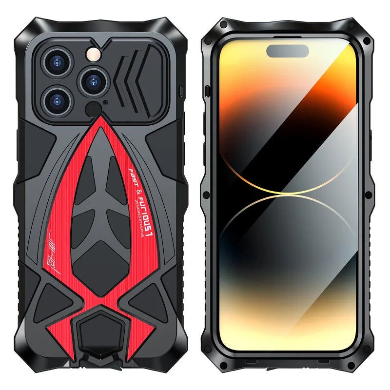 Ultimate Protection: Luphie Metal Armor Case for iPhone 11/12/13/14/15 Pro Max & Plus - Shockproof & Stylish! 🛡️📱