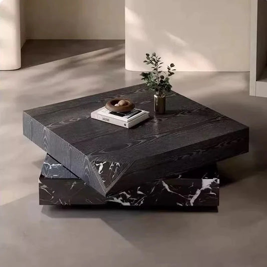 Luxury Apartment Coffee Table – 2025 Italian Minimalist Calacatta Gold Marble