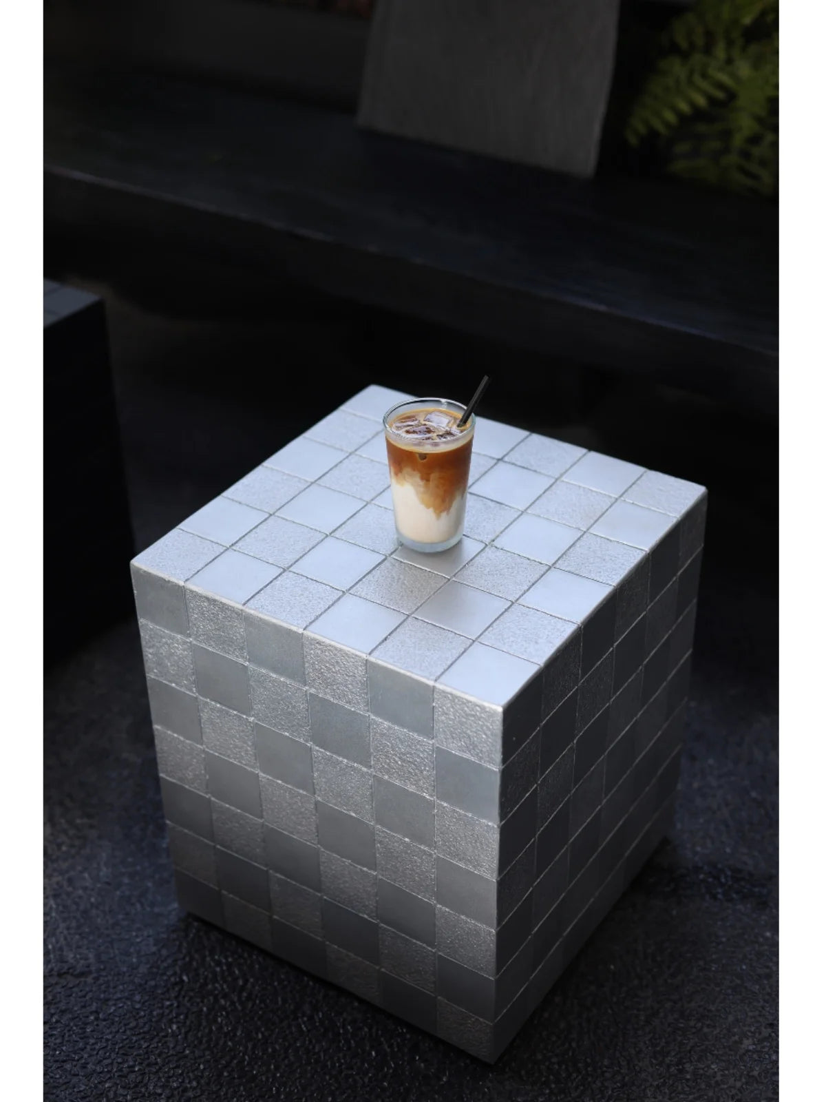 Sleek & Chic: Modern Minimalist Magnesium Oxide Coffee Table - The Magic Cube Design for Living Rooms, Bedrooms & Cafés!