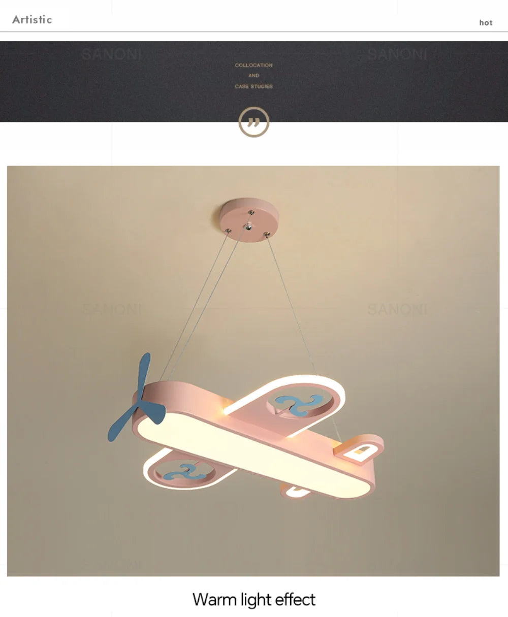 Modern LED Hanging Ceiling Lamp – Stylish Chandelier for Children's Bedrooms, Living & Dining Rooms!