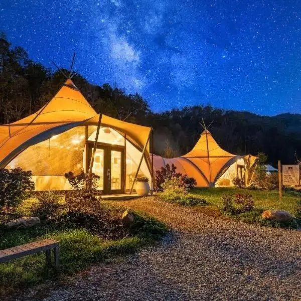 Luxury Outdoor Festival Tent – Eco-Friendly PVC Tensile Membrane Teepee for Stylish Events!