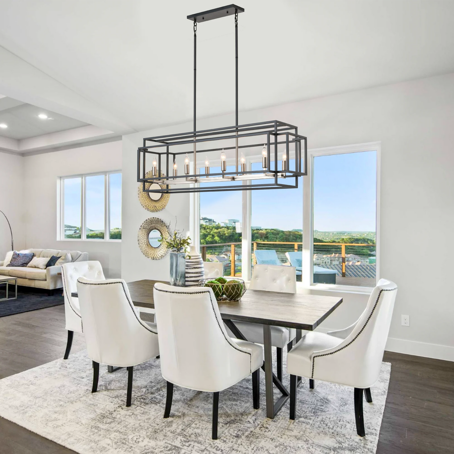 Vintage-Style Industrial Chandelier – Perfect Pendant Lamp for Dining & Kitchen Islands