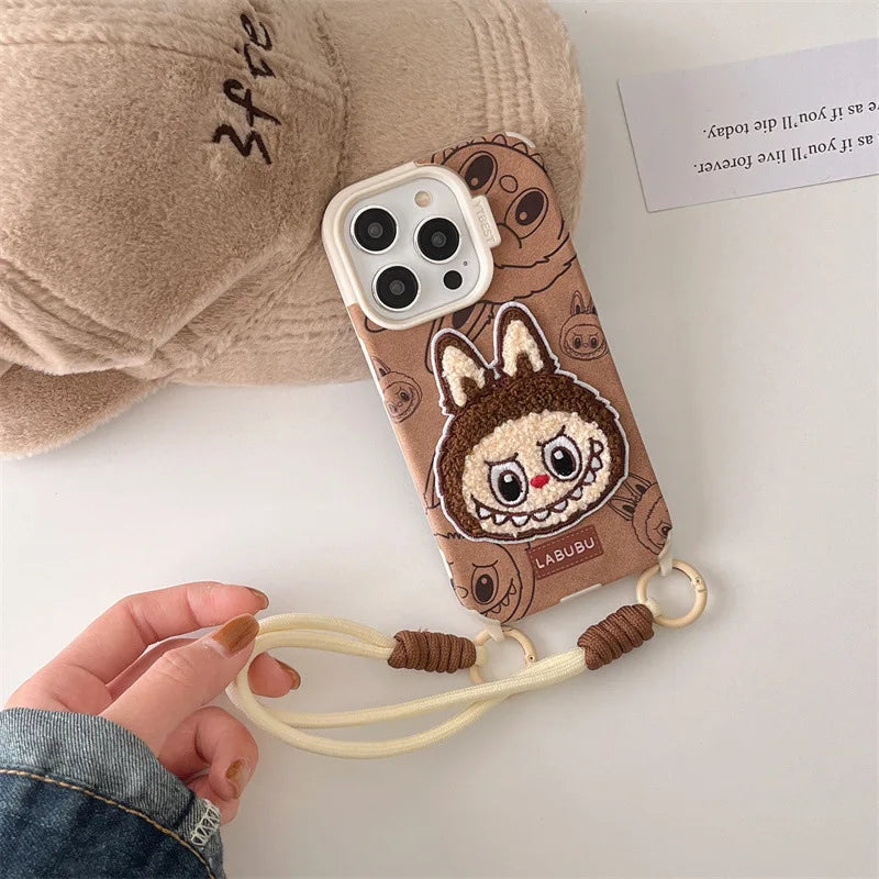 Autumn/Winter Leather P-Pop Shockproof Case for iPhone 13-17 Pro Max – Soft, Anti-Fall Protection
