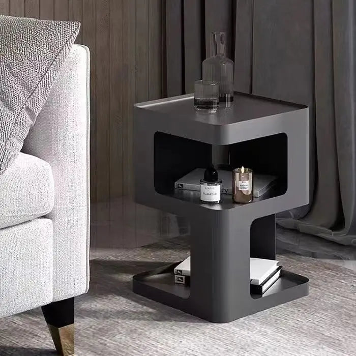 Nordic Minimalism Sofa Side Table With Geometric Design