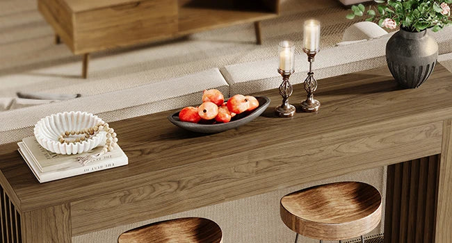 Modern Farmhouse Entryway Table with Stylish Vertical Legs Perfect for Hallways & Foyers