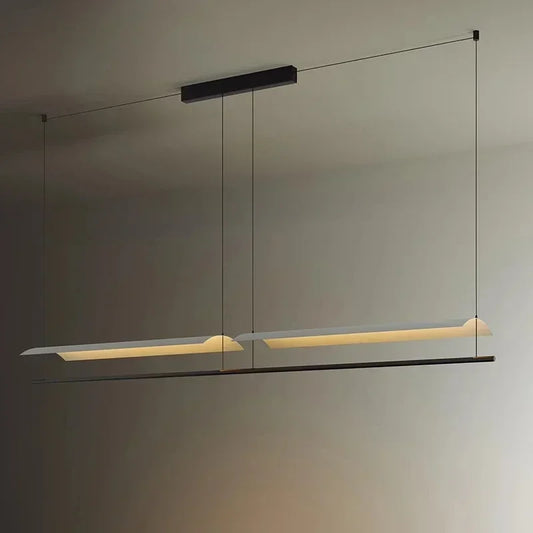 long strip LED chandelier Perfect for offices, living rooms, and dining areas, adding a sleek, contemporary touch