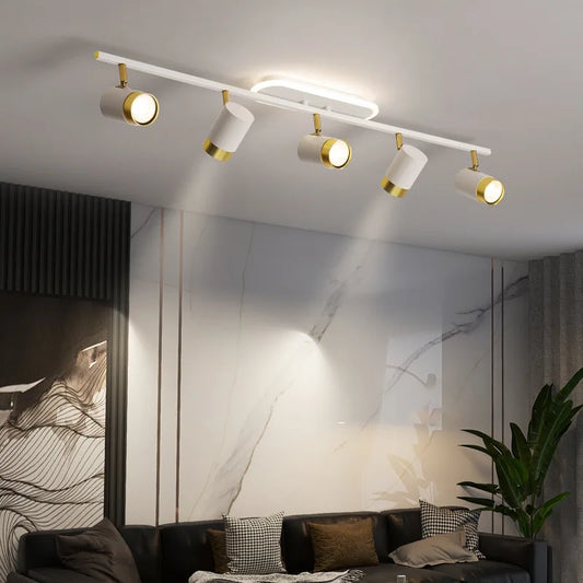 Stylish Black & White LED Chandelier for Living Rooms & Bedrooms
