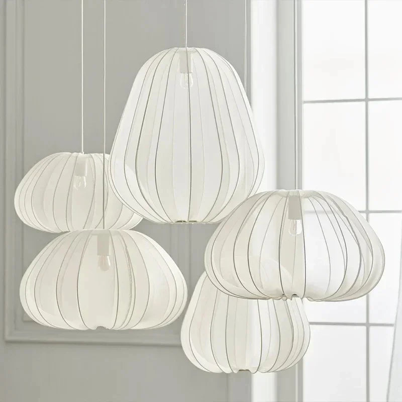 Balloon Pendant Chandelier Unique Fabric Lantern Light for Contemporary Spaces