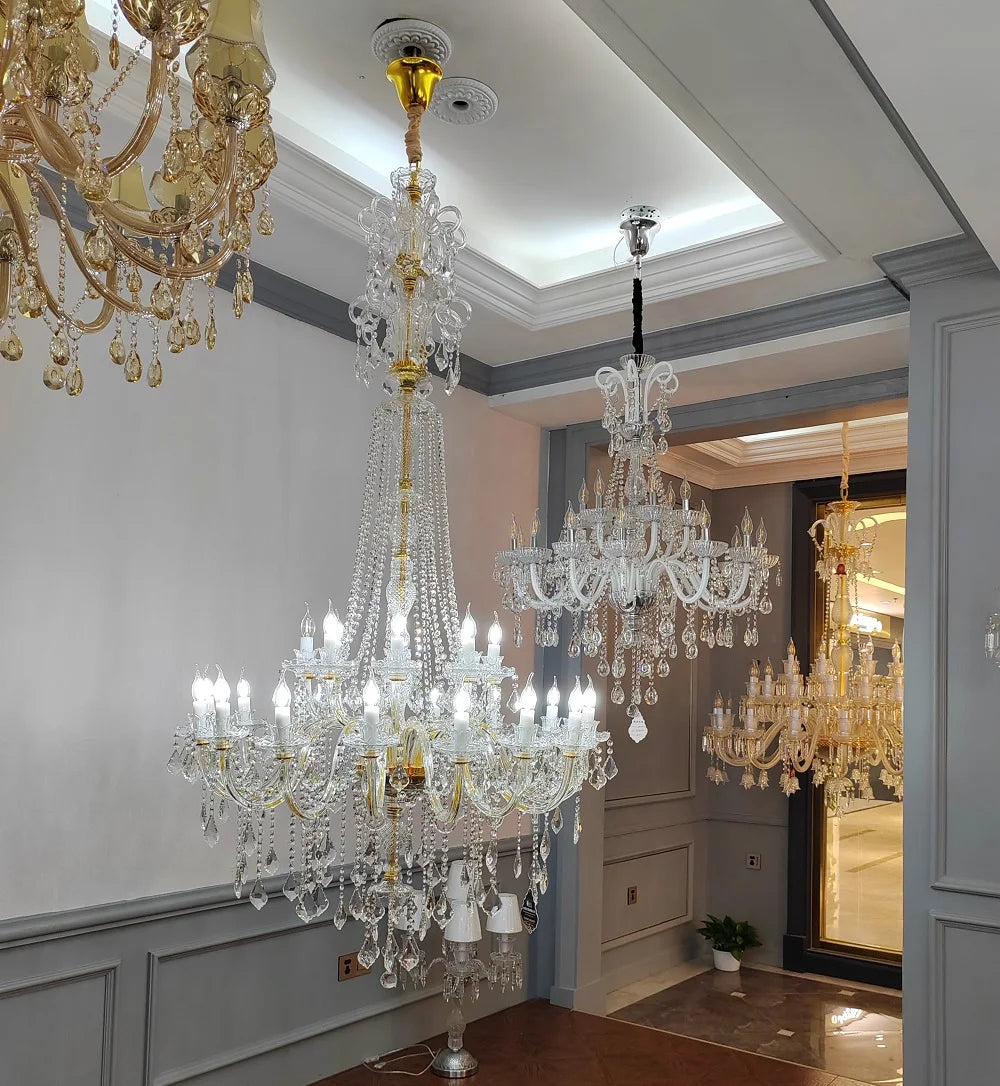 Exclusive Staircase Crystal Chandelier That Radiates Elegance for your space