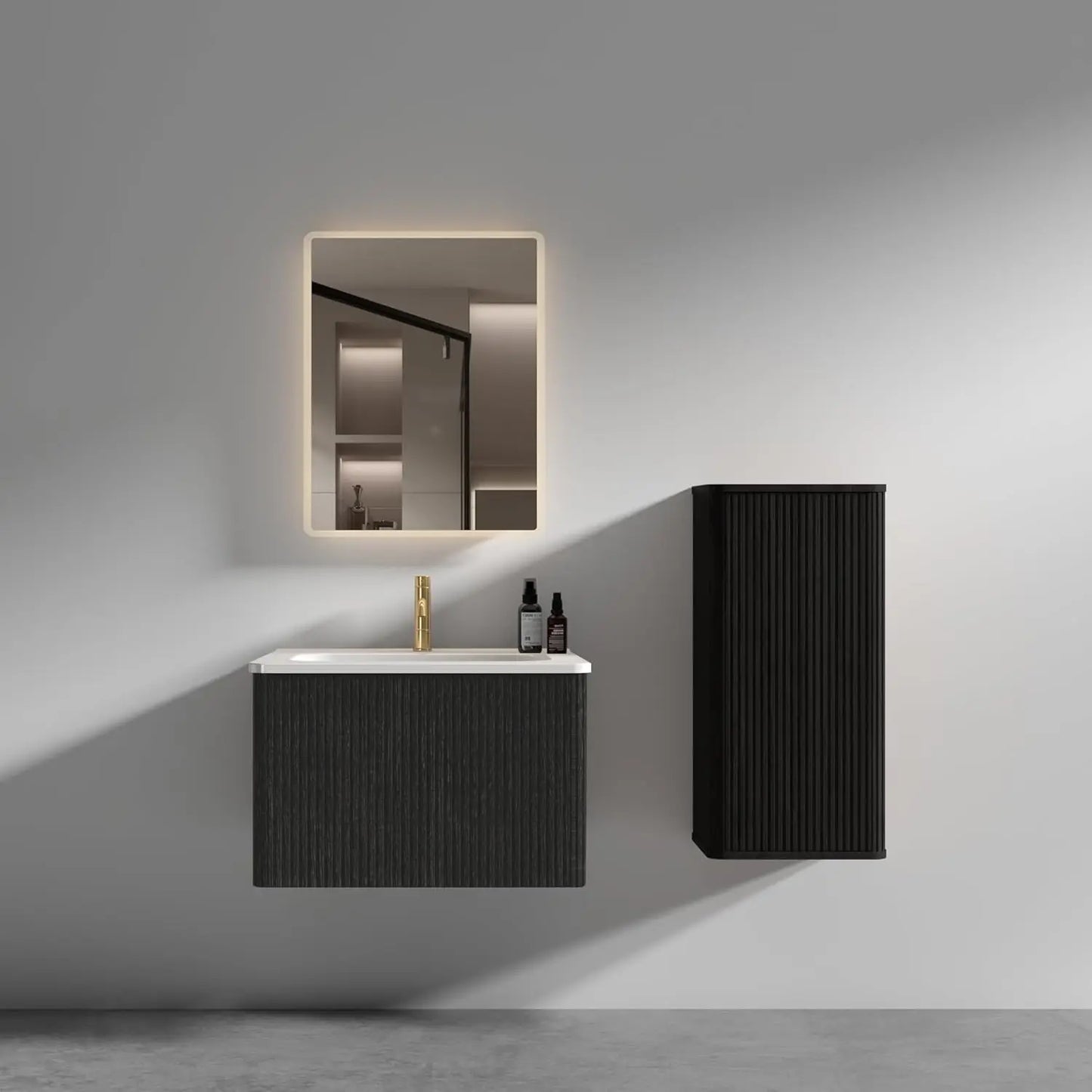 Floating Bathroom Vanity With Large Sink & Deep Storage Drawers for Modern Bathroom