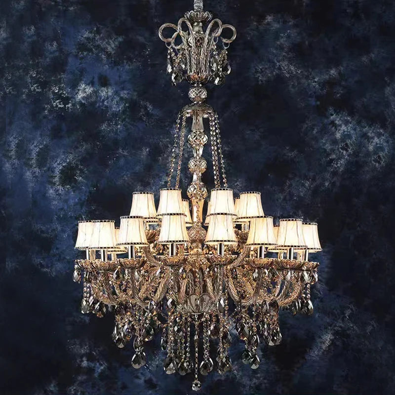 Sparkling Crystal Chandelier Lighting for Your Large Villa or Hotel Hall