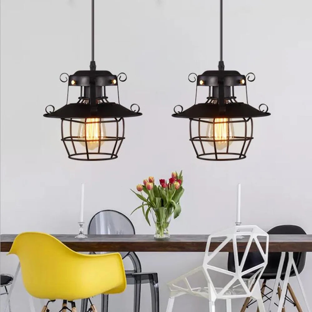 Bold Industrial Chandelier for Dining, Bar & Hallway Spaces