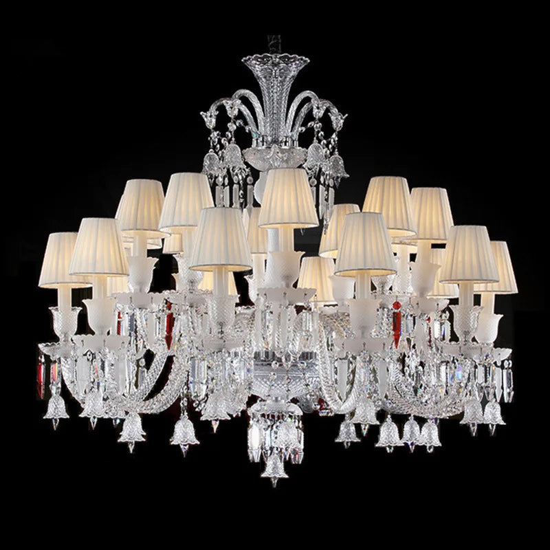 Grand Crystal Chandelier for Hotel Lobbies & Luxury Living Rooms