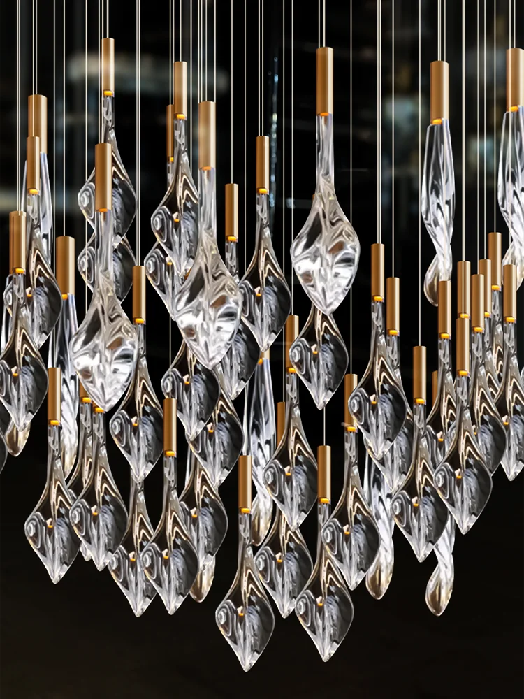 Luxury Villa & Hotel Chandelier – Customizable Glass LED Ceiling Pendant Lighting