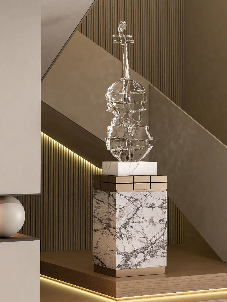 Large Violin Sculpture – Unique Floor & Tabletop Decorative Ornament for Homes