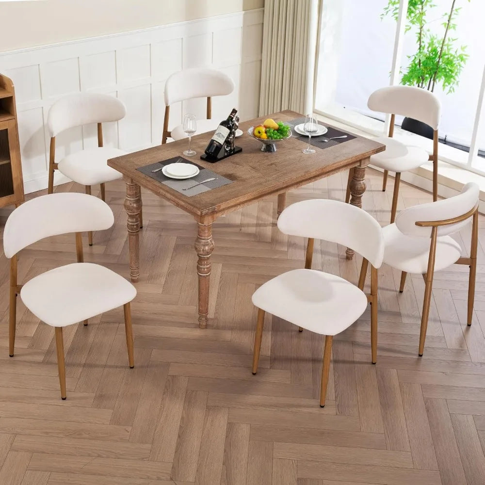 Modern Fabric Upholstered Dining Chairs Set of 4 for Kitchen & Dining Spaces