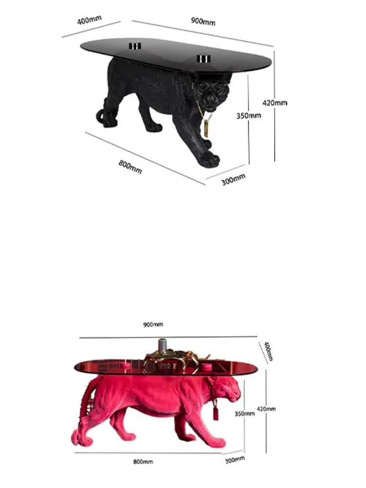 Luxury Leopard Coffee Table: Transform Your Living Room with Artistic Flair!