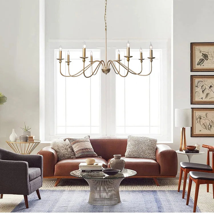 8-Head Modern Iron Chandeliers